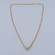 14kt Yellow Gold Double Chain Pendant Necklace