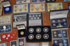 Lot Of Collectible Coins And Displays.