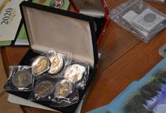 Lot Of Collectible Coins And Displays.