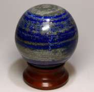Eye catching 1.2 pound bullseye Lapis sphere