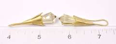 Captivating Citrine "Flower" Dangling Earrings in 18K Yellow Gold