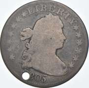 1805 Draped Bust Quarter - Holed