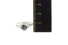 14K White Gold 1.02 Ct Art Deco Filigree Sapphire Engagement Ring