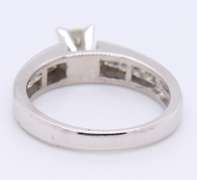 Lovely White Gold Princess Cut Diamond Engagement Ring