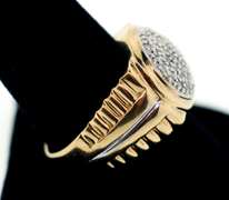 MENS 10K YELLOW GOLD DIAMOND RING