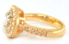 Majestic 18t Yellow Gold Rose Cut Diamond Halo Engagement Ring