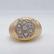 Men's 14kt Yellow Gold & Diamond Band Ring