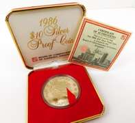 1986 $10 Silver Proof Coin – Singapore