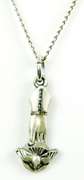 Vintage Creed Sterling Holy Spirit Pendant & Chain