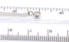 Elegant 14kt WG Round Diamond Bezel Set Necklace