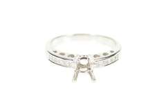 Platinum 0.24 Ctw Diamond Ornate Engagement Setting Ring