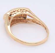 Gorgeous Yellow Gold Sapphire and Diamond Channel Set Ring