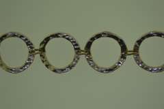Mexican Sterling Silver large Circle Link Bracelet