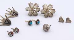 Vintage Lot of 5 Sterling Silver Earrings