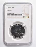 PF65 1952 Franklin Half Dollar - Graded NGC