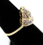 Overlapping Diamond Cluster 10k Gold Ring