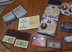 Lot Of Collectible Coins And Displays.