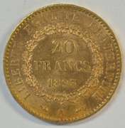 Choice BU 1893-A France 20 Francs Gold 'Angel' piece