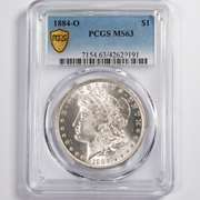 1884 0 Morgan Dollar PCGS MS63.
