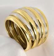 Wide 14k Bi-Color Ring