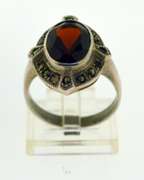 Vintage Sterling Silver Red Stone Ring