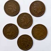 6 1909 Indian Cents