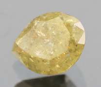 Rare 1.10ct pear cut golden Diamond