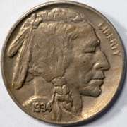 Choice Unc 1934 D Buffalo Nickel