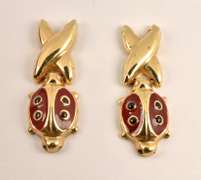 FunEnamelled Lady Bug Earrings