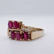 14kt Yellow Gold, Ruby, & Diamond Ring