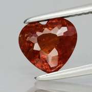 Rich! 1.85ct top red orange Namibian Garnet heart