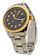 Men's Stainless-Steel Rolex with Diamond Dial