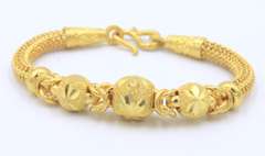 Set of 22kt Indian Gold Necklace and Bracelet