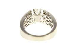 14K White Gold 1.27 Ctw Diamond Tiered Channel Engagement Ring