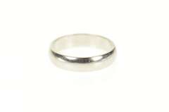 Platinum 3.9mm Rounded Classic Simple Wedding Band Ring