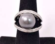 Sensational Pearl & Diamond Ring, 18KT