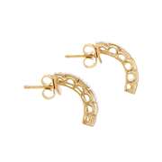 Plated 18KT Yellow Gold 0.12ctw Diamond Earrings