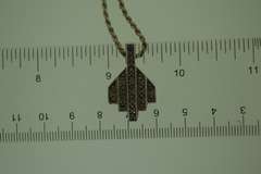 Italian Sterling Silver Rope Chain With Marcasite Pendant