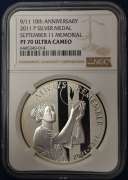9/11 10th Anniversary 2011-P Silver Medal NGC PF70 Ultra Cameo