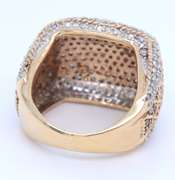 Dreamy Yellow Gold Chocolate and White Diamond Cluster Ring