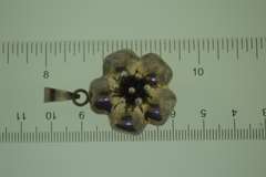 Mexico Sterling Silver Vintage Flower Pendant
