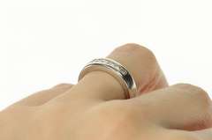 14K White Gold 0.42 Ctw Diamond Channel Wedding Band Ring