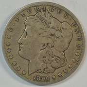 Scarce 1890-CC Morgan Silver Dollar in nice circ