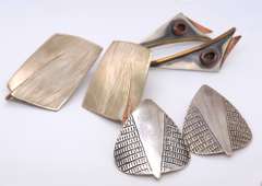 Group Lot of 3 Vintage Sterling Silver Earrings