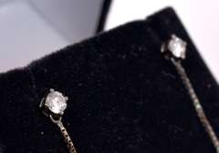 Long Beautiful Diamond and Tanzanite Dangling Earrings in 18K Colored Gold