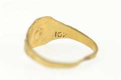 10K Yellow Gold Art Deco Sim. Sapphire Floral Child's Baby Ring