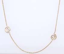 Fancy Link Yellow Gold Chain Necklace