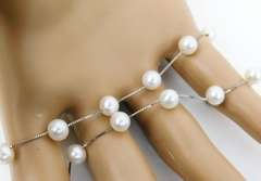 14K White Gold Multi-Pearl Necklace