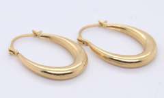 Simple Yellow Gold Earrings