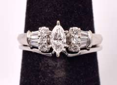 Marvelous Diamond Wedding Set in 14K White Gold